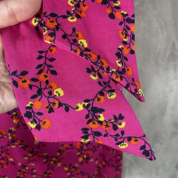Diane von Furstenberg DVF Jilda Two Wrap Dress Size 2 Pink Floral Print Collared - Picture 5 of 14